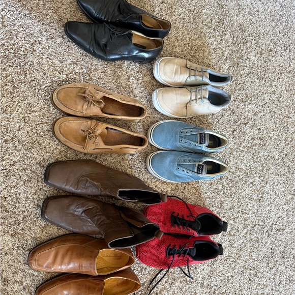 Stylish Men's Shoe Collection - Black, Tan, Red, and More